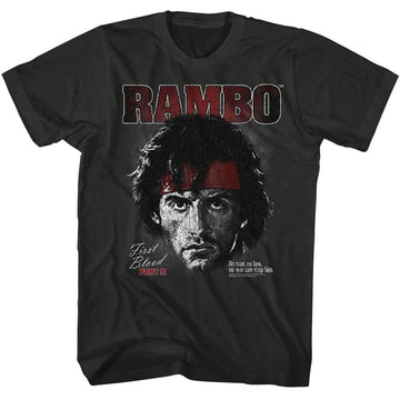 RAMBO FIRST BLOOD PART 2 PORTRAIT S T-Shirt in Smoke