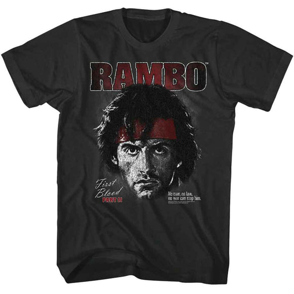 RAMBO FIRST BLOOD PART 2 PORTRAIT S T-Shirt in Smoke