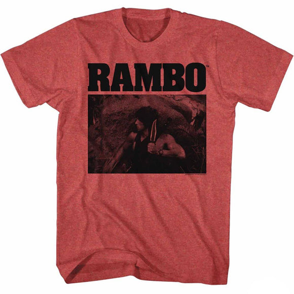 RAMBO MARINE S T-Shirt in RED Heather
