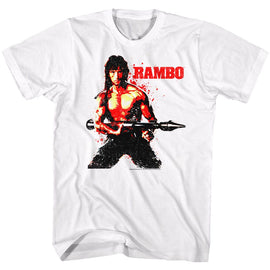 RAMBO RED S T-Shirt in White