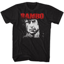 RAMBO RED AND WHITE S T-Shirt in Black