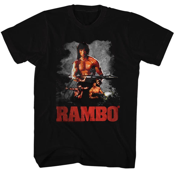 RAMBO 3 WAY S T-Shirt in Black