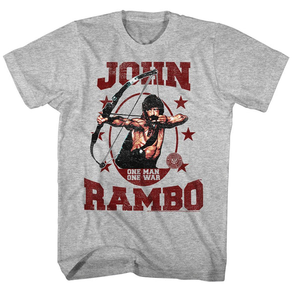 RAMBO ONE MAN ONE WAR S T-Shirt in GRAY Heather