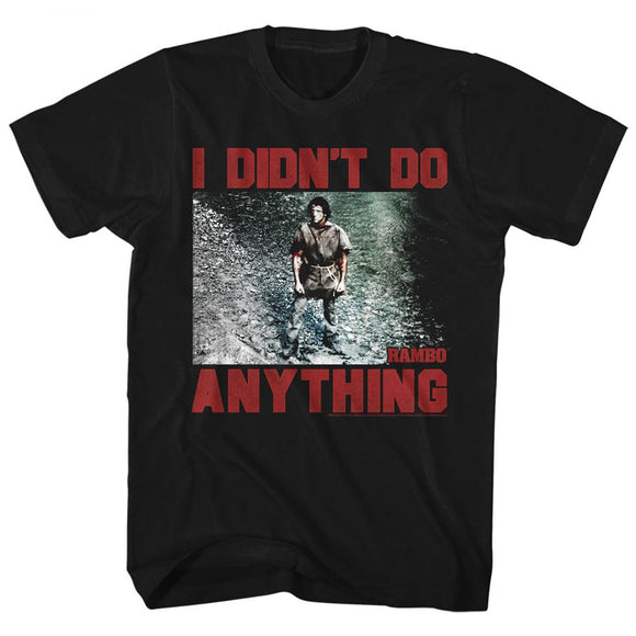 RAMBO DIDNT DO S T-Shirt in Black