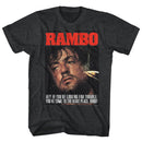 RAMBO GIMME DAT SIZZLE S T-Shirt in Black Heather