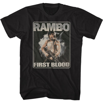 RAMBO FIRST BLOOD S T-Shirt in Black