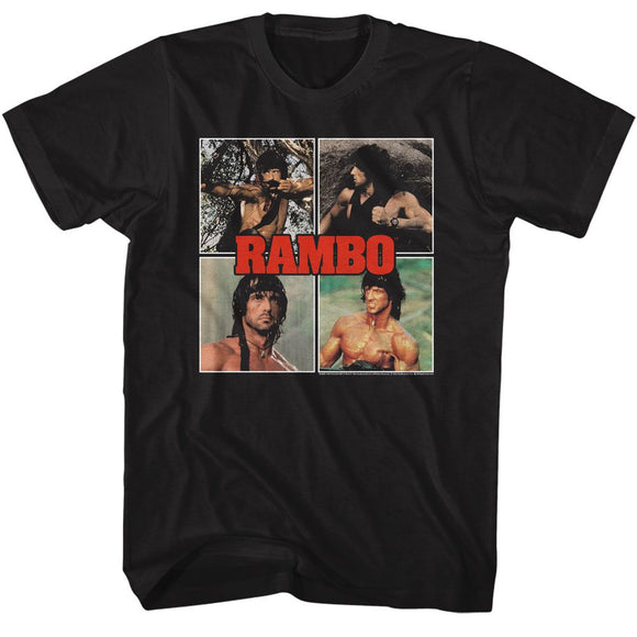 RAMBO MULTI IMAGE S T-Shirt in Black