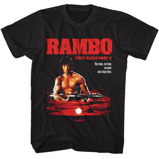Rambo Rambo Cant Stop Him Adult T-Shirts