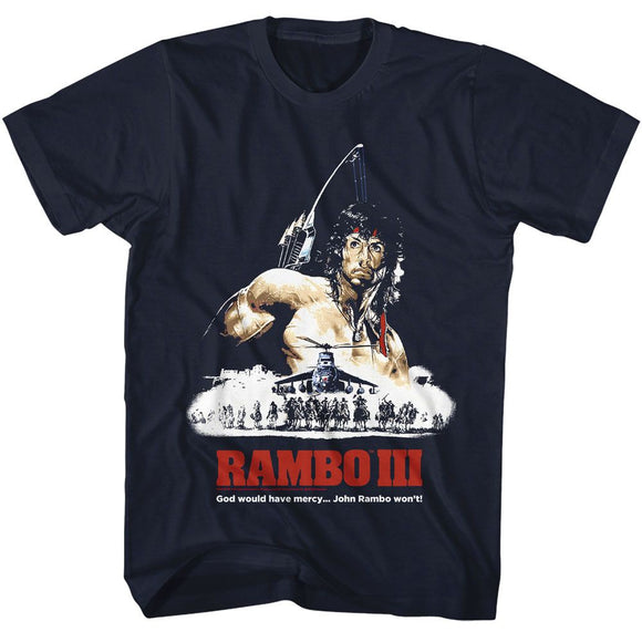 RAMBO GOD WOULD HAVE MERCY S T-Shirt in NAVY