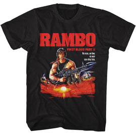 RAMBO NO MAN NO LAW S T-Shirt in Black