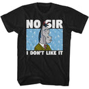 REN AND STIMPY NO SIR QUOTE S T-Shirt in Black