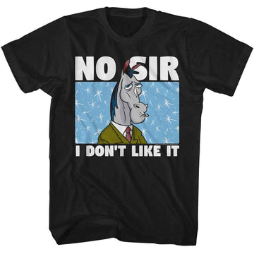 REN AND STIMPY NO SIR QUOTE S T-Shirt in Black