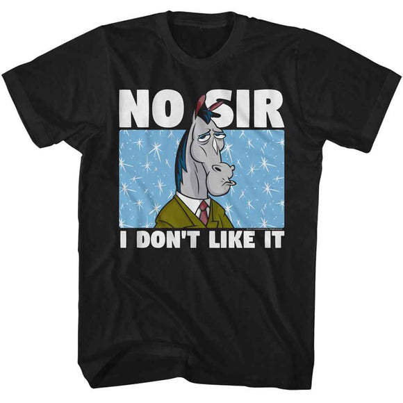 REN AND STIMPY NO SIR QUOTE S T-Shirt in Black