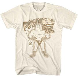 REN AND STIMPY POWDERED TOAST MAN S T-Shirt in Natural