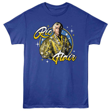 RIC FLAIR GILDED STARS S T-Shirt in Royal
