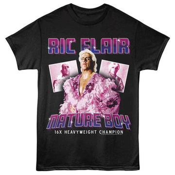 RIC FLAIR NATURE BOY GRADIENT S T-Shirt in Black