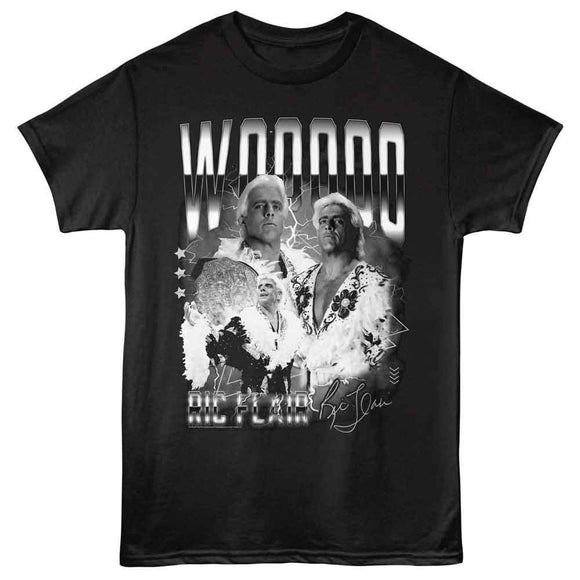 RIC FLAIR B W WOO COLLAGE S T-Shirt in Black