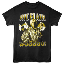 RIC FLAIR GOLD WOOOOO S T-Shirt in Black