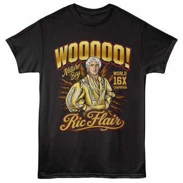 Ric Flair Wooooo Black Adult T-Shirt