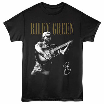 Riley Green Guitar Signature Black Adult T-Shirt