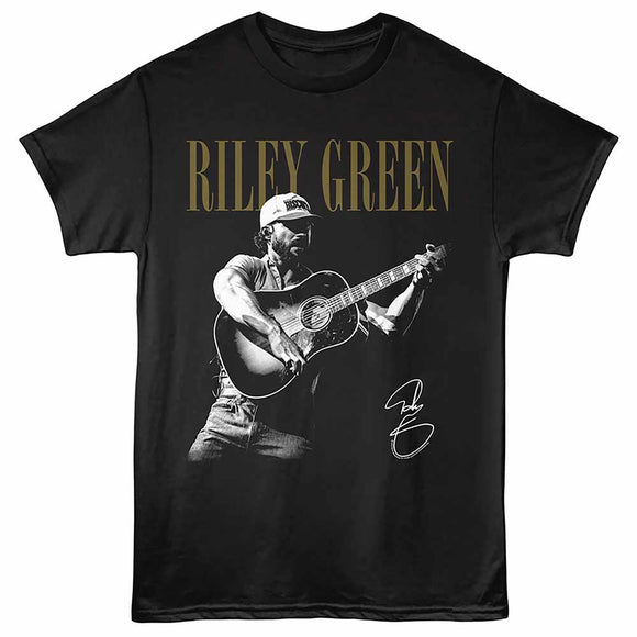 Riley Green Guitar Signature Black Adult T-Shirt