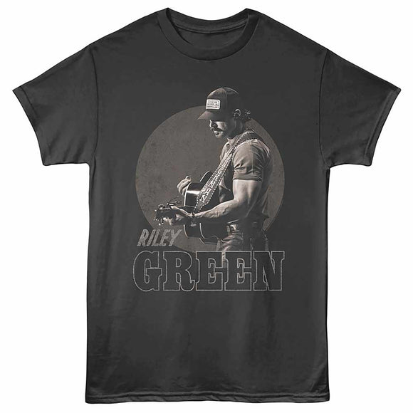 Riley Green Circle Bg Smoke Adult T-Shirt