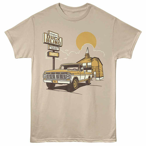 Riley Green Duck Blind Truck Sand Adult T-Shirt