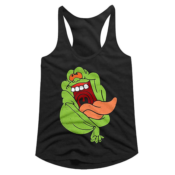 THE REAL GHOSTBUSTERS SLIMER LADIES SLIMFIT RACERBACK S T-Shirt in Black