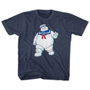 THE REAL GHOSTBUSTERS MR STAY PUFT TODDLER 2T T-Shirt in Vintage NAVY
