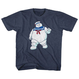 THE REAL GHOSTBUSTERS MR STAY PUFT TODDLER 2T T-Shirt in Vintage NAVY