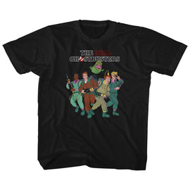 THE REAL GHOSTBUSTERS THE WHOLE CREW TODDLER 2T T-Shirt in Black