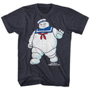 THE REAL GHOSTBUSTERS MR STAY PUFT 2 S T-Shirt in NAVY Heather