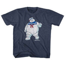 THE REAL GHOSTBUSTERS MR STAY PUFT 2 YOUTH XS 5 6 T-Shirt in Vintage NAVY
