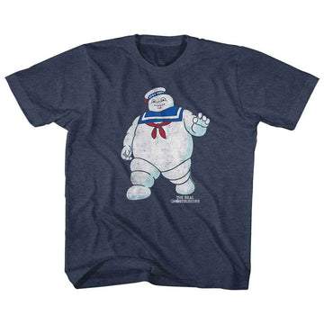 THE REAL GHOSTBUSTERS MR STAY PUFT 2 TODDLER 2T T-Shirt in Vintage NAVY