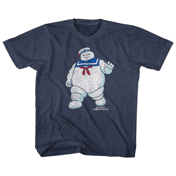THE REAL GHOSTBUSTERS MR STAY PUFT 2 TODDLER 2T T-Shirt in Vintage NAVY