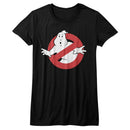 THE REAL GHOSTBUSTERS SYMBOL LADIES S T-Shirt in Black