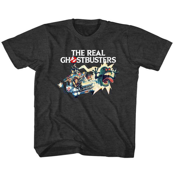 THE REAL GHOSTBUSTERS CAR CHASE TODDLER 2T T-Shirt in Vintage Smoke