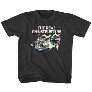 The Real Ghostbusters Car Chase Youth T-Shirts