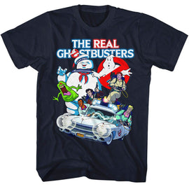 THE REAL GHOSTBUSTERS GB COLLAGE S T-Shirt in NAVY