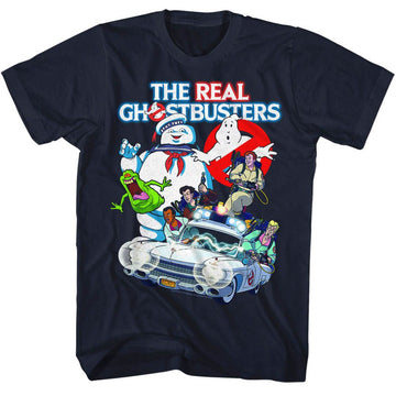 THE REAL GHOSTBUSTERS GB COLLAGE S T-Shirt in NAVY