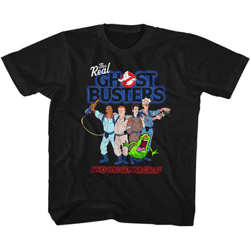 THE REAL GHOSTBUSTERS GROUP 3 TODDLER 2T T-Shirt in Black
