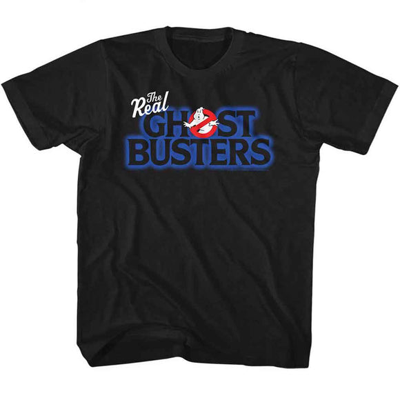 THE REAL GHOSTBUSTERS REAL LOGO TODDLER 2T T-Shirt in Black