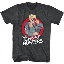 THE REAL GHOSTBUSTERS EGON S T-Shirt in Black Heather
