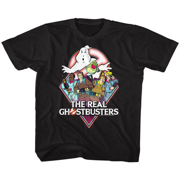 THE REAL GHOSTBUSTERS REALGB TODDLER 2T T-Shirt in Black