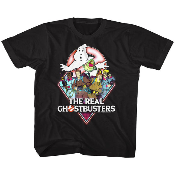 THE REAL GHOSTBUSTERS REALGB TODDLER 2T T-Shirt in Black