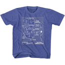 THE REAL GHOSTBUSTERS BLUEPRINTS TODDLER 2T T-Shirt in Royal Heather