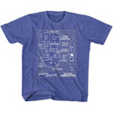 The Real Ghostbusters Blueprints Youth T-Shirts