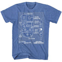 The Real Ghostbusters Blueprints Adult T-Shirts