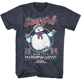 THE REAL GHOSTBUSTERS STAYPUFT S T-Shirt in NAVY Heather