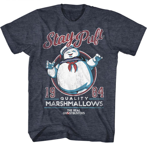 THE REAL GHOSTBUSTERS STAYPUFT S T-Shirt in NAVY Heather